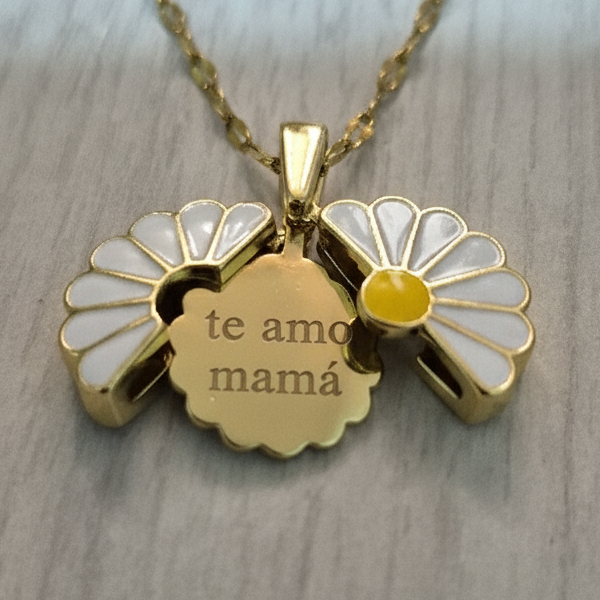 COLLAR MARGARITA CON GRABADO PERSONALIZADO - ENVIO GRATIS