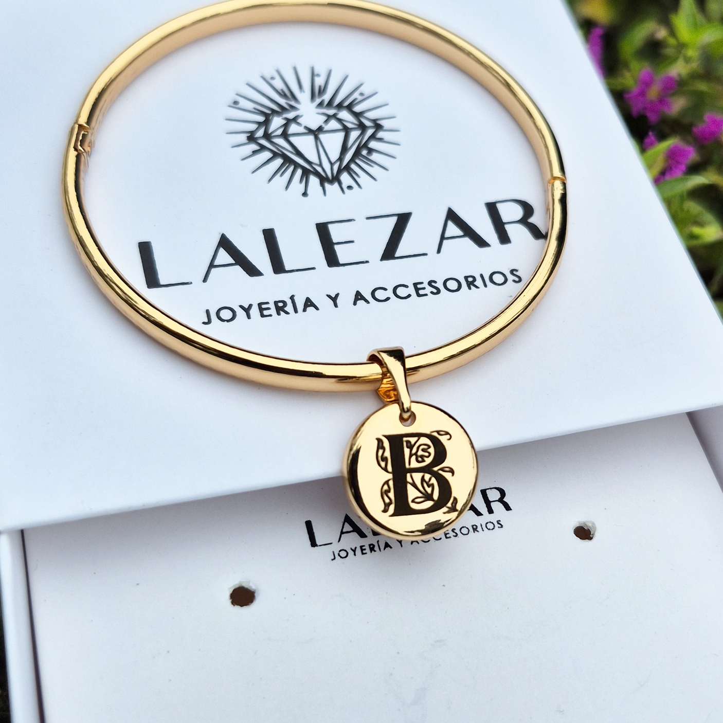 PULSERA ORO 18K CON DIJE PERSONALIZADO - ENVIO GRATIS
