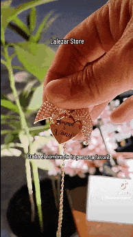 COLLAR CON PIEDRAS DE ZIRCÓN CON GRABADO PERSONALIZADO Y DEDICATORIA ME ENAMORE - ENVIO GRATIS