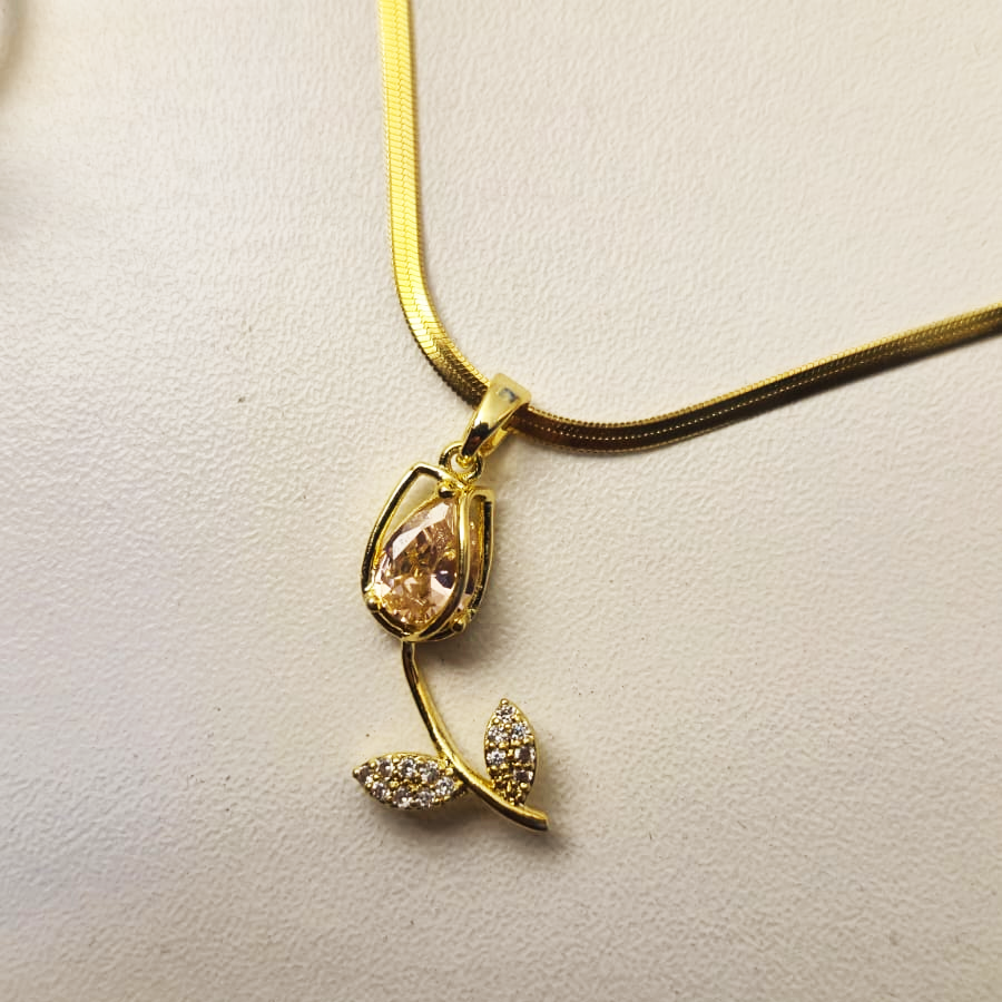 SET TULIPAN LALEZAR: COLLAR + ANILLO Y FLOR LED DE TULIPAN