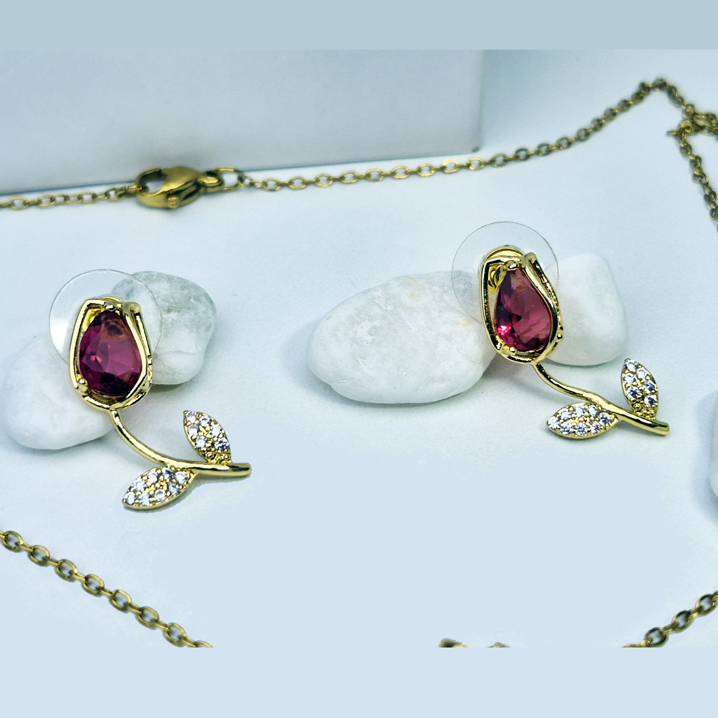 SET TULIPAN - COLLAR Y ARETE