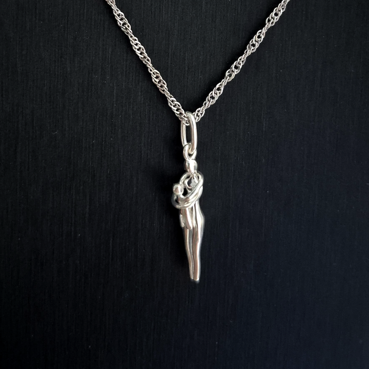 COLLAR DE PLATA  950 ABRAZO MADRE E HIJO(A)