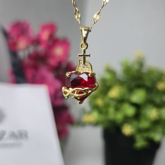 COLLAR DE CORAZON DE JESUS