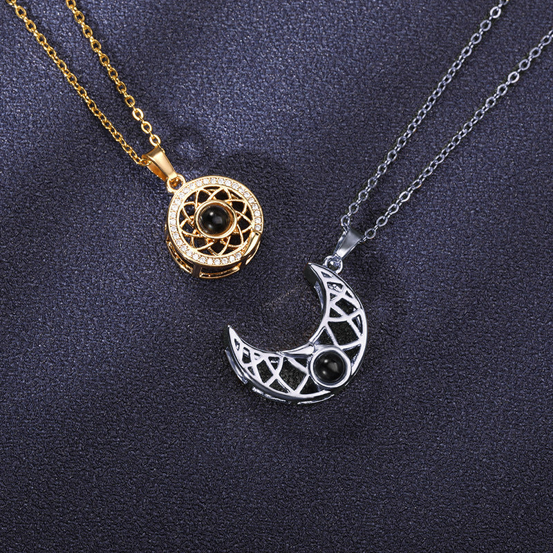 COLLAR PAREJA: SOL y LUNA (100 maneras de decir Te Amo)