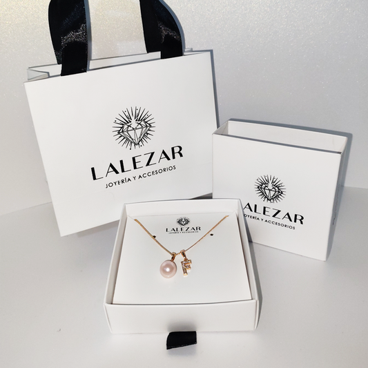 COLLAR PERLA DEL MAR CON DIJE PERSONALIZADO - ENVIO GRATIS