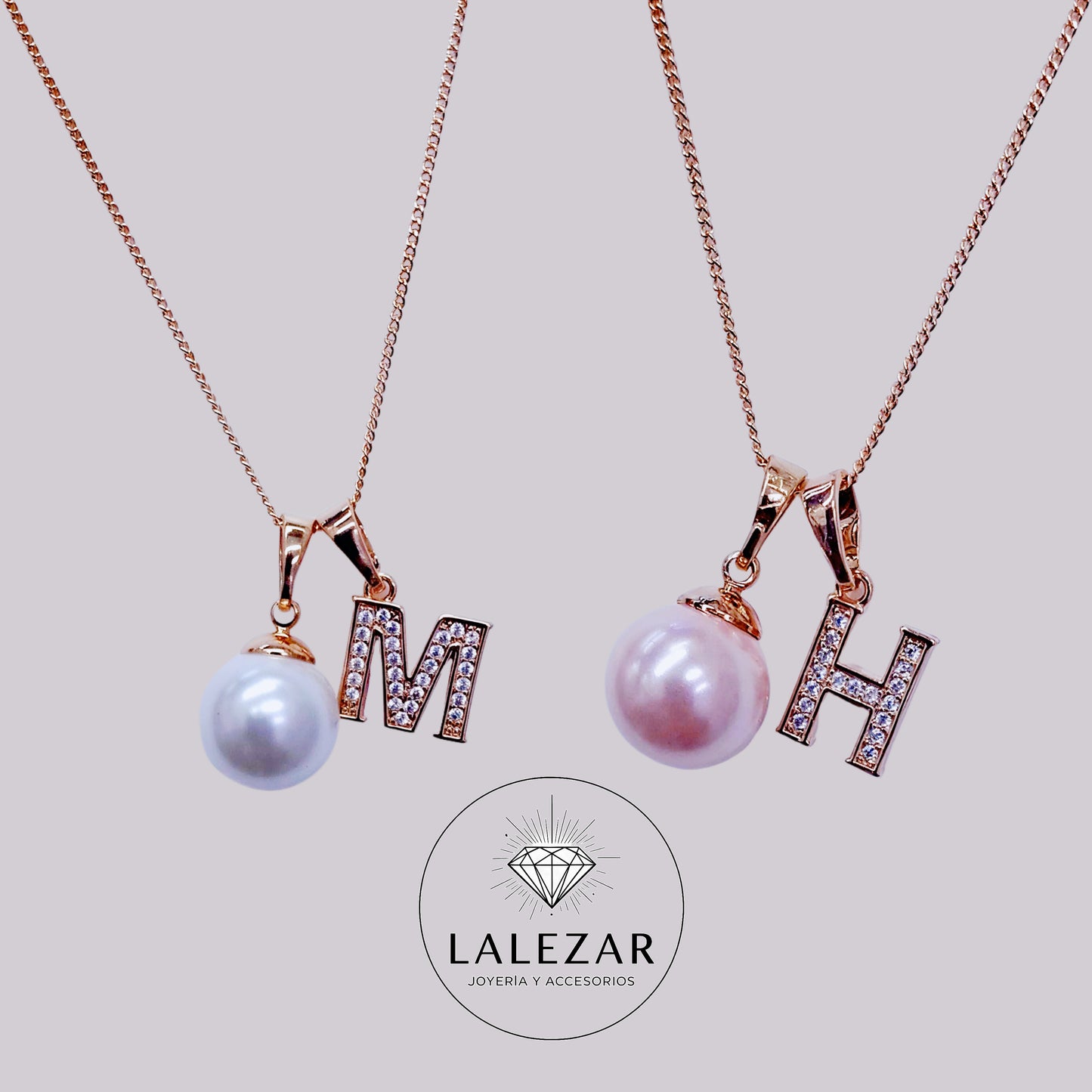 COLLAR PERLA DEL MAR CON DIJE PERSONALIZADO - ENVIO GRATIS