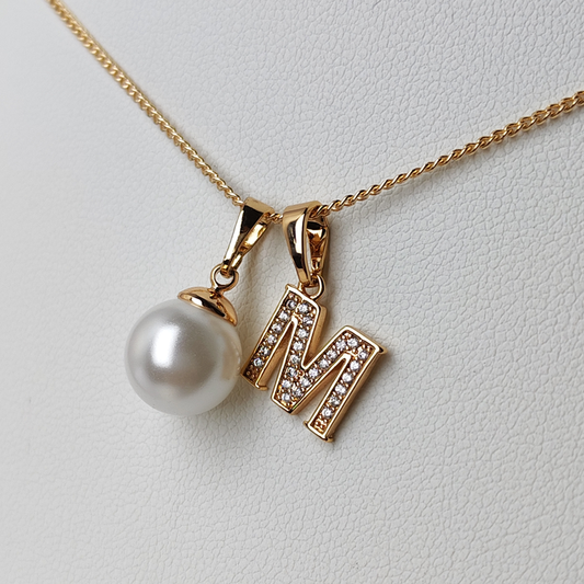 COLLAR PERLA DEL MAR CON DIJE PERSONALIZADO - ENVIO GRATIS