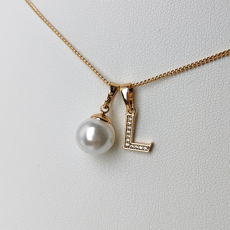 COLLAR PERLA DEL MAR CON DIJE PERSONALIZADO - ENVIO GRATIS