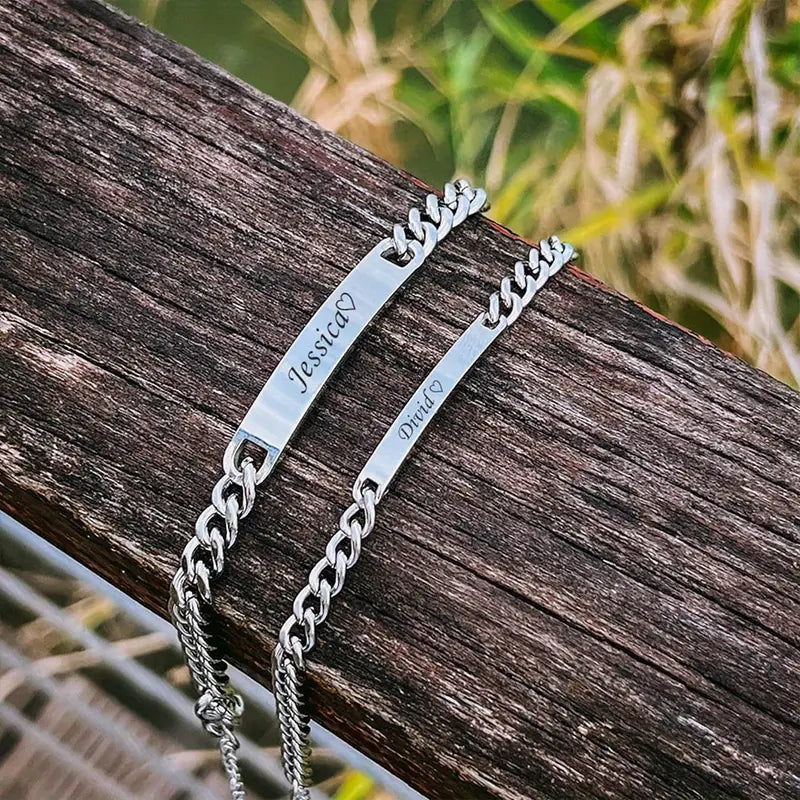 2×1 PULSERA PARA PAREJA CON GRABADO PERSONALIZADO - ENVIO GRATIS