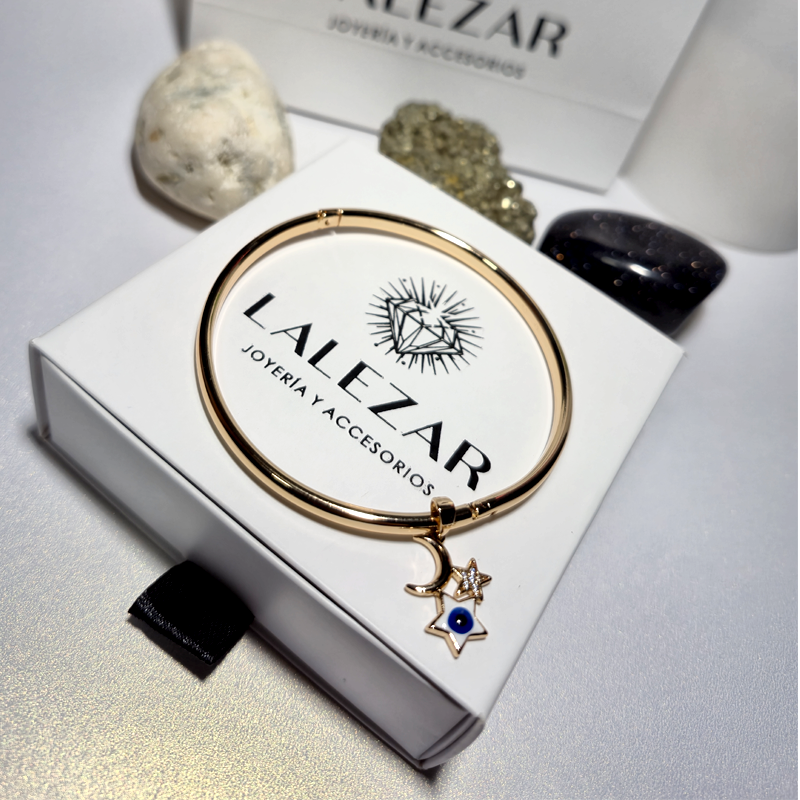 PULSERA OJO TURCO, ESTRELLA Y LUNA - ENVIO GRATIS