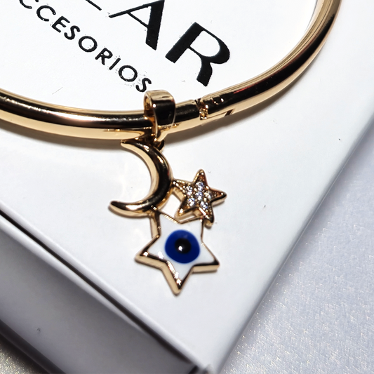 PULSERA OJO TURCO, ESTRELLA Y LUNA - ENVIO GRATIS