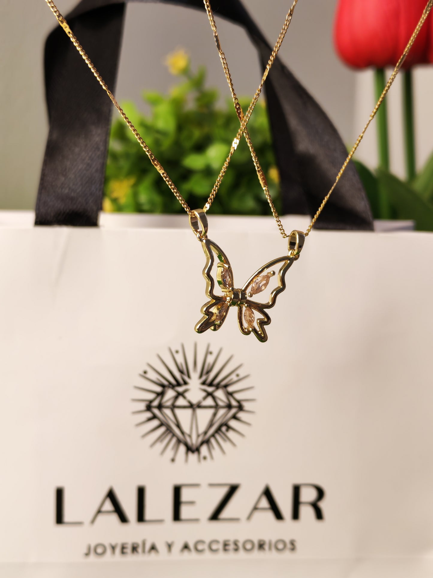 COLLAR DE MARIPOSA IMANTADA