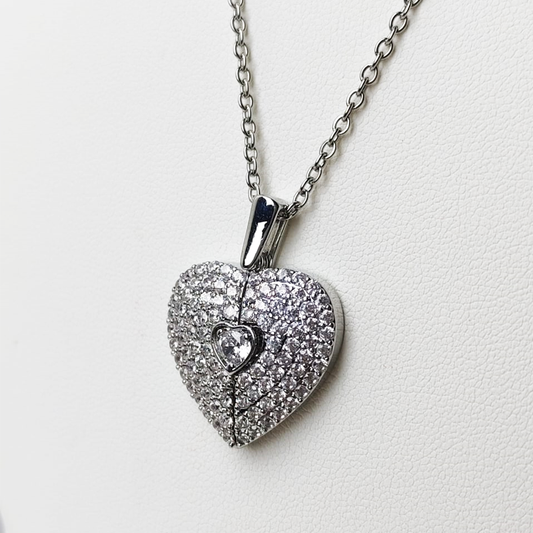 COLLAR CON PIEDRAS DE ZIRCÓN CON GRABADO PERSONALIZADO Y LIBRITO 3D (DESDE QUE TE CONOCI) -  ENVIO GRATIS