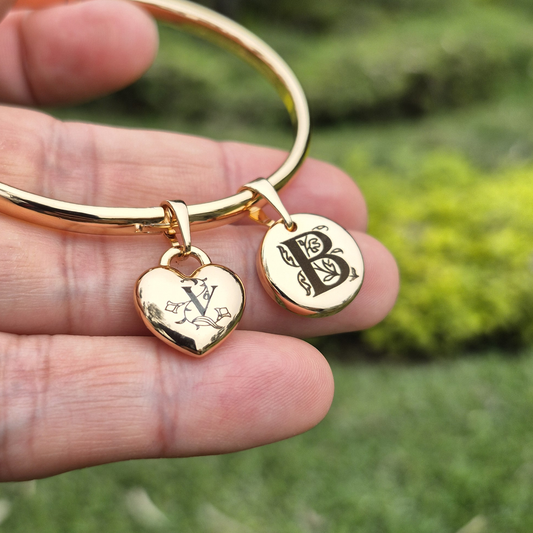 PULSERA ORO 18K CON DIJE PERSONALIZADO - ENVIO GRATIS