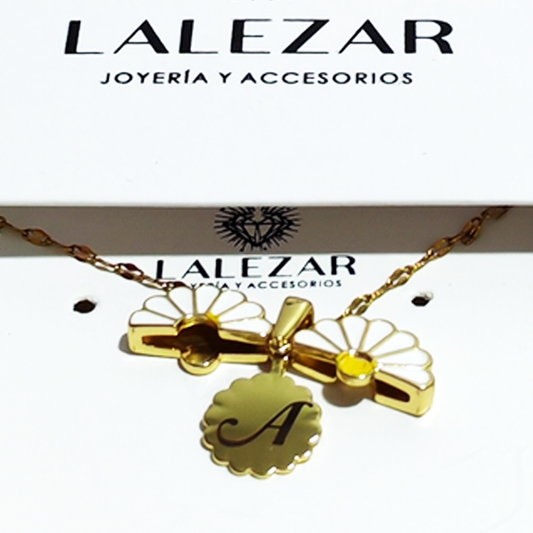COLLAR MARGARITA CON GRABADO PERSONALIZADO - ENVIO GRATIS
