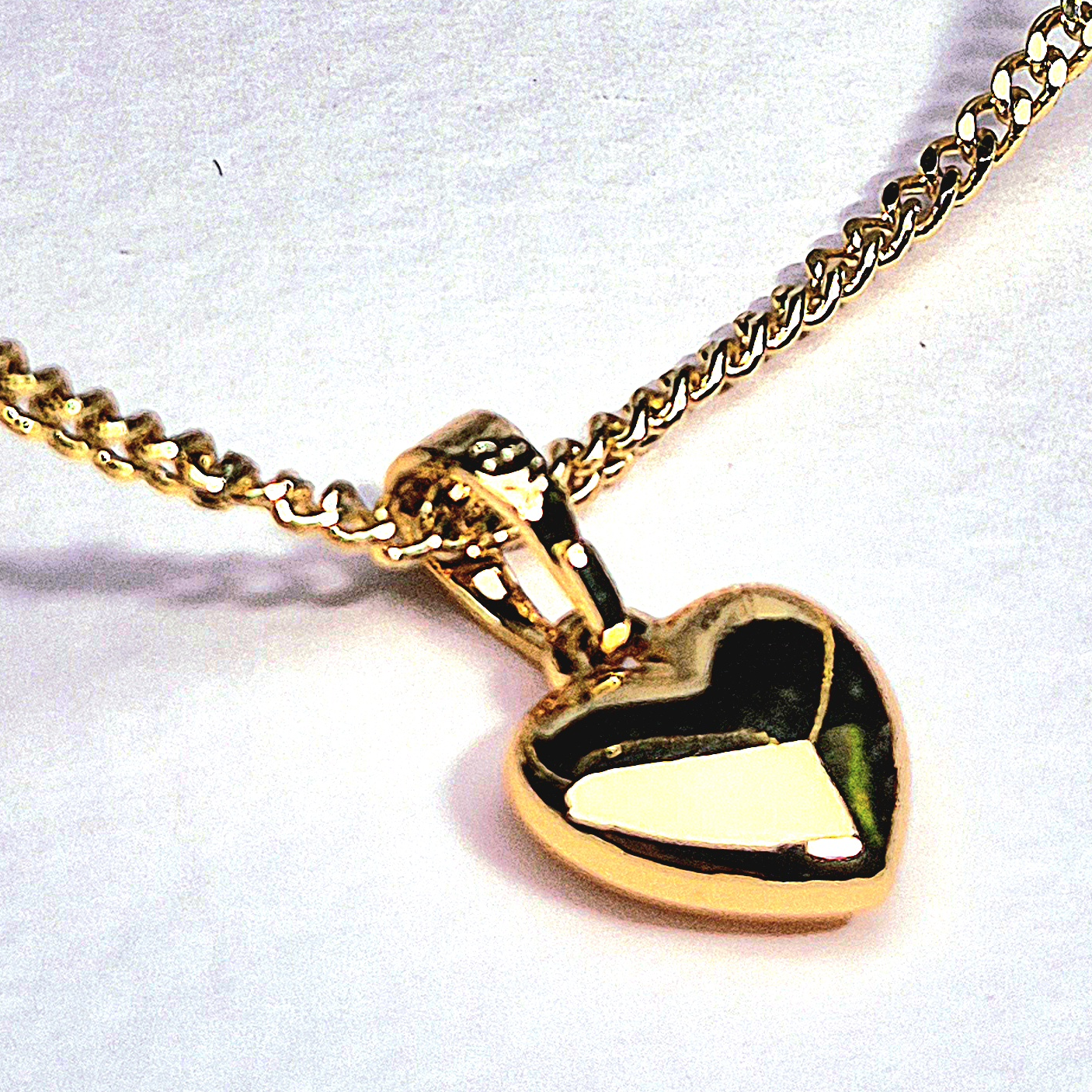 COLLAR CORAZON DORADO DOBLE CAIDA