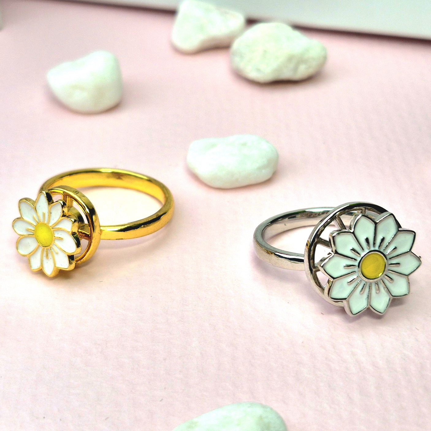 ANILLOS MARGARITA DORADO O PLATEADO