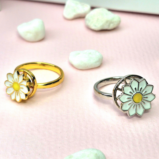 ANILLOS MARGARITA DORADO O PLATEADO