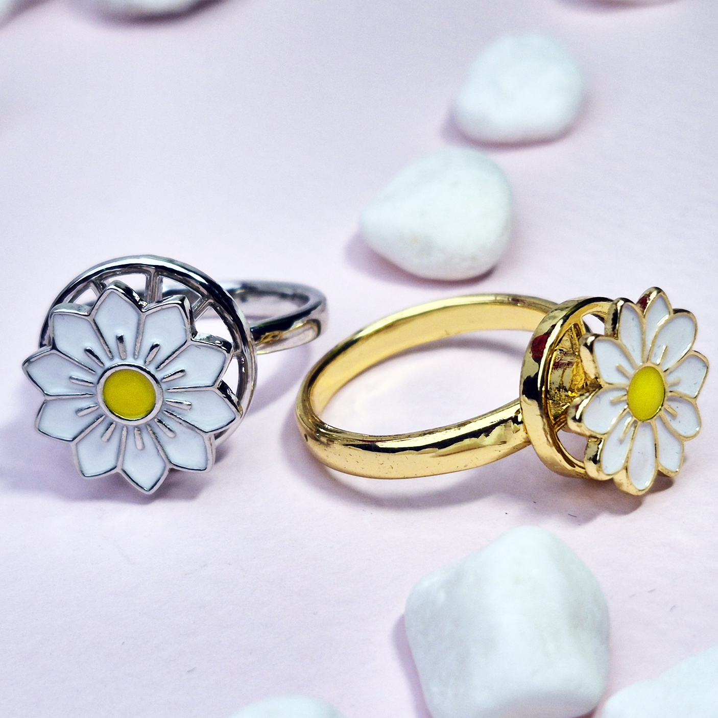 ANILLOS MARGARITA DORADO O PLATEADO