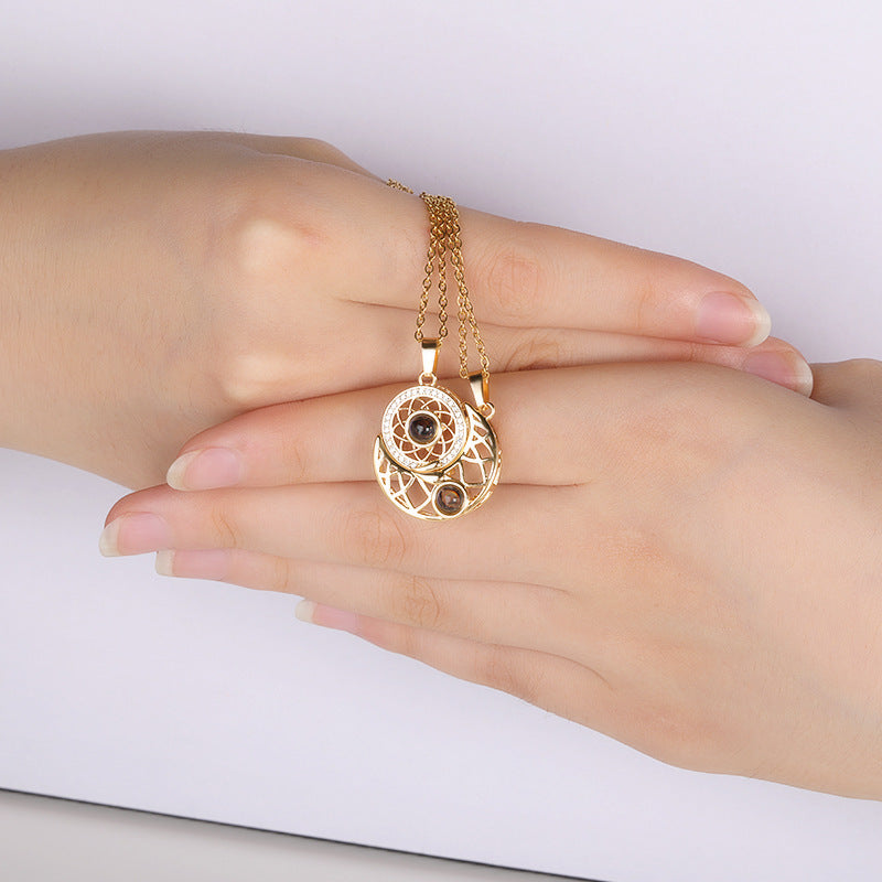 COLLAR PAREJA: SOL y LUNA (100 maneras de decir Te Amo)