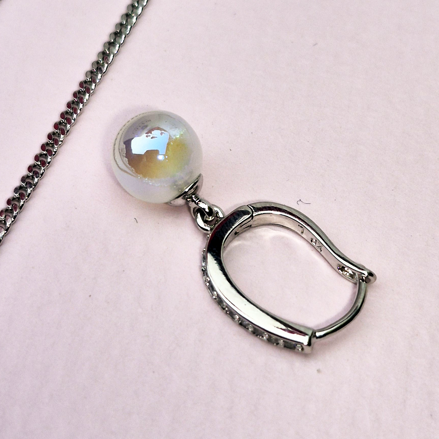 SET PERLA PLATA - ARETE COLLAR