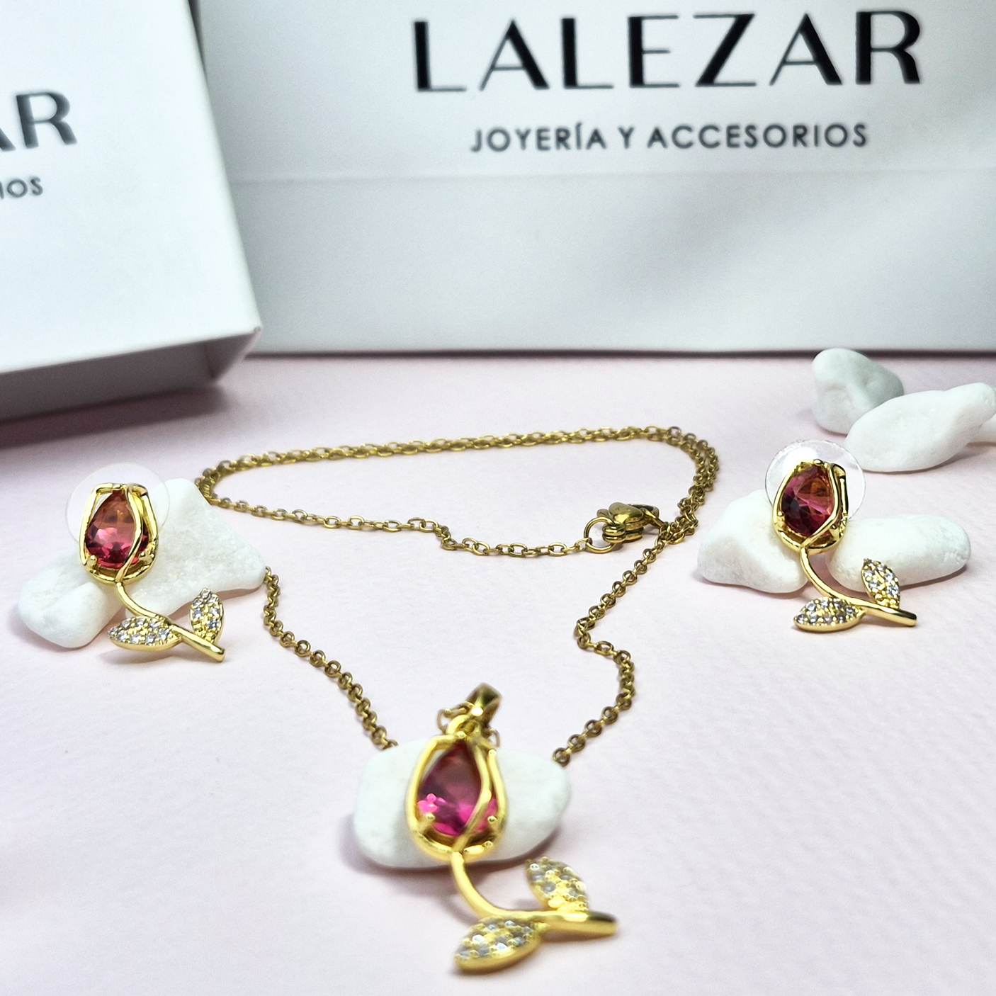 SET TULIPAN - COLLAR Y ARETE